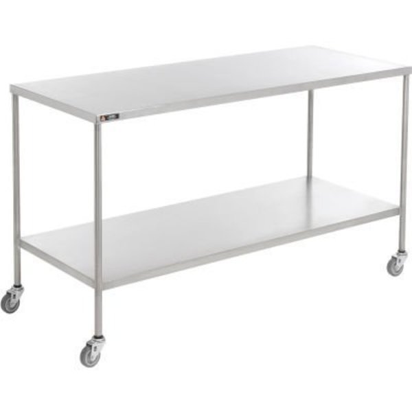 Aero AERO Stainless Steel Instrument Table with Lower Shelf, 36"L x 20"W x 34"H CS-2036